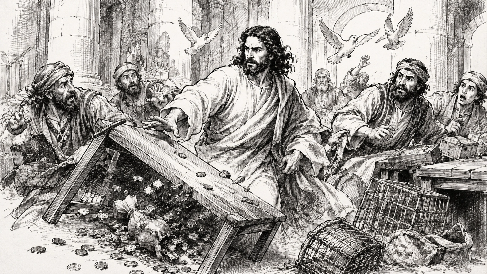 Tempelreinigung – Jesus, Geld, Macht und der Weg zur Kreuzigung