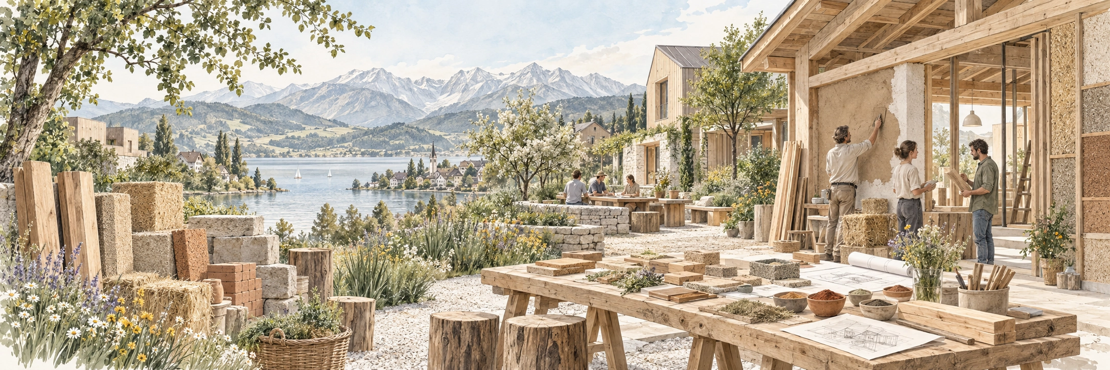 natuerliche baustoffe - bauen mit holz, lehm, stroh und mineralischen materialien
